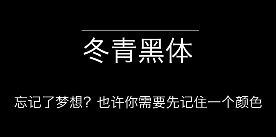 冬青黑体