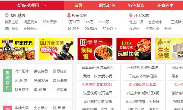 招商加盟类网站示例